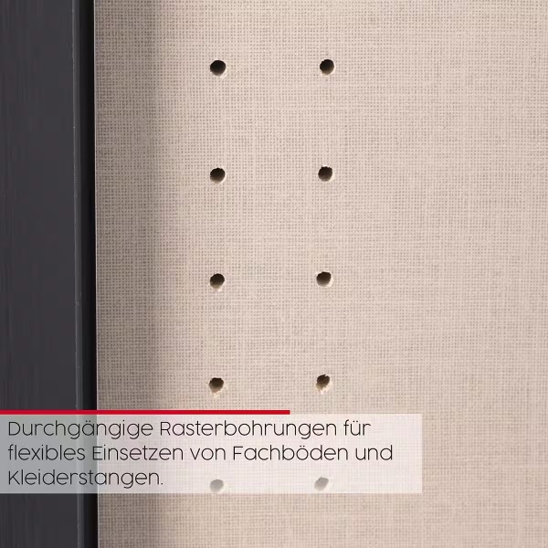 Dressing 301 cm lungime, 3 uși glisante, culoare gri mătase, premium, 223 cm înălțime - imagine 4
