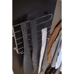 Dulap 151 cm lungime, 3 uși batante, închidere soft close, culoare gri antracit, compartimentare premium, 223 cm înălțime - imagine 6