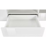 Set living format din 5 piese, fronturi lucioase, culoare alb cu stejar, 391 cm lungime - imagine 4
