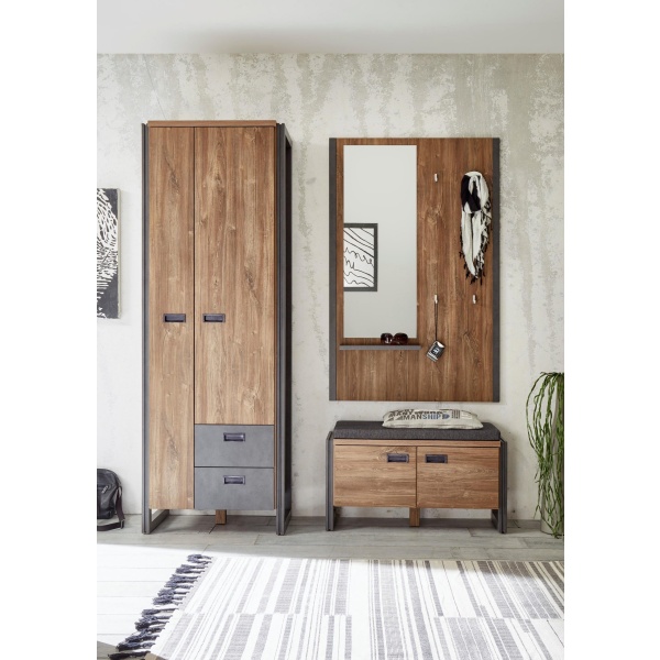 Cuier PRAGA in stil rustic, culoare vintage, 90 cm lungime - imagine 3