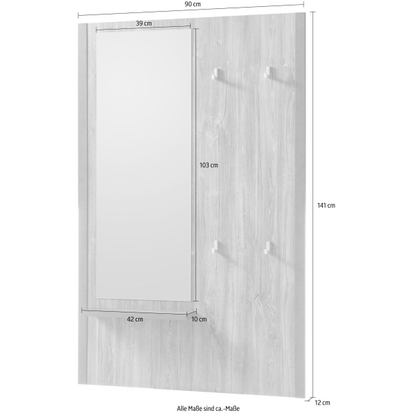 Cuier PRAGA in stil rustic, culoare vintage, 90 cm lungime - imagine 2