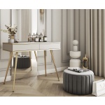 Consolă Premium ~Velour~ 2 sertare, finisaj cashmere mat, detalii și picioare aurii
