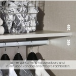 Dressing 175 cm lungime, 2 uși glisante, 2 sertare, culoare gri antracit, 210 cm înălțime - imagine 6