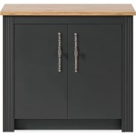 Comoda MYKONOS in stil modern, culoare gri antracit-stejar, 100 cm lungime - imagine 3