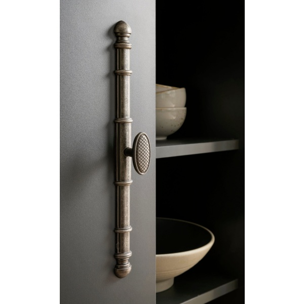 Comoda MYKONOS in stil modern, culoare gri antracit-stejar, 100 cm lungime - imagine 6