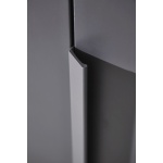Dulap 151 cm lungime, 3 uși batante, 4 sertare, închidere soft close, culoare gri antracit, 223 cm înălțime - imagine 5