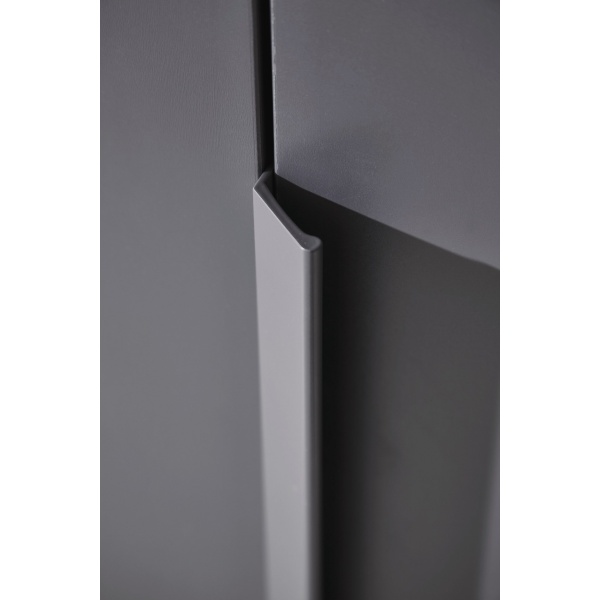 Dulap 151 cm lungime, 3 uși batante, 4 sertare, închidere soft close, culoare gri antracit, 223 cm înălțime - imagine 5