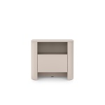 Noptieră modernă ~OSHO~ 1 sertar, culoare cashmere mat, fronturi MDF, 58 cm lungime - imagine 2