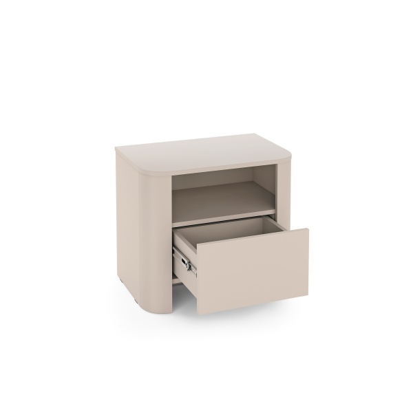 Noptieră modernă ~OSHO~ 1 sertar, culoare cashmere mat, fronturi MDF, 58 cm lungime - imagine 4