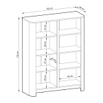 Comodă modernă ~OSHO~ 2 uși, culoare cashmere mat cu accente aurii, fronturi MDF, 103 cm lungime - imagine 5