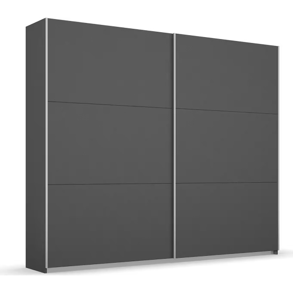 Dressing 218 cm lungime, 2 uși glisante, culoare gri antracit, 210 cm înălțime - imagine 2