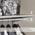 Dressing 271 cm lungime, 3 uși glisante, oglindă pe mijloc, culoare gri antracit, 236 cm înălțime - imagine 5