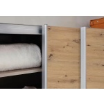 Dressing 226 cm lungime, 2 uși glisante, 2 cadrane oglindă, culoare stejar, 229 cm înălțime - imagine 4
