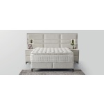 Boxspring ~CELESTINE~ cu lada de depozitare, structura metalica, saltea premium cu topper integrat, LED-uri, 160x200 cm - imagine 2