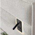 Boxspring ~CELESTINE~ cu lada de depozitare, structura metalica, saltea premium cu topper integrat, LED-uri, 160x200 cm - imagine 6