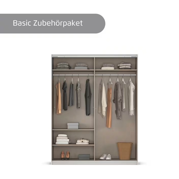 Dressing 181 cm lungime, 2 uși glisante, culoare stejar, 229 cm înălțime - imagine 3