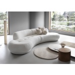 Canapea ~BELLORA~ modulară, în formă de semilună, 350 cm lungime, material boucle