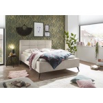 Cadru pat 140x200 cm, material velur tăiat, picioare metalice