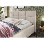 Cadru pat 140x200 cm, material velur tăiat, picioare metalice - imagine 3