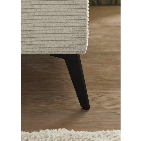 Cadru pat 140x200 cm, material velur tăiat, picioare metalice - imagine 5