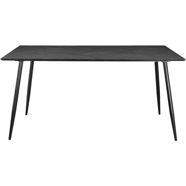 Masa dreptunghiulară, blat MDF, culoare neagră, 160/90 cm - imagine 2