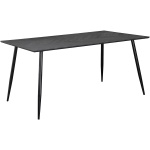 Masa dreptunghiulară, blat MDF, culoare neagră, 160/90 cm - imagine 3