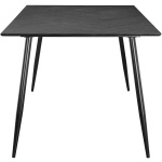 Masa dreptunghiulară, blat MDF, culoare neagră, 160/90 cm - imagine 4