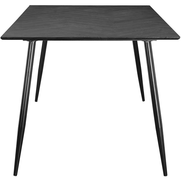 Masa dreptunghiulară, blat MDF, culoare neagră, 160/90 cm - imagine 4