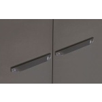 Dulap pe colț 164/253 cm, 6 uși batante, culoare gri antracit, compartimentare premium, 197 cm înălțime - imagine 4