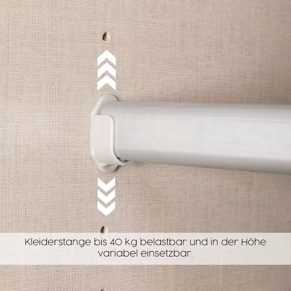 Dulap 315 cm lungime, 7 uși batante, culoare alb, mânere negru mat, compartimentare premium, 229 cm înălțime - imagine 6