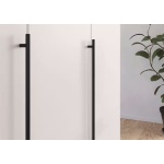 Dulap 271 cm lungime, 6 uși batante, culoare alb, mânere negru mat, 229 cm înălțime - imagine 4