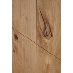 Dressing 271 cm lungime, 3 uși glisante, culoare stejar, material fronturi lemn masiv+MDF, oglindă pe mijloc, 223 cm înălțime - imagine 4