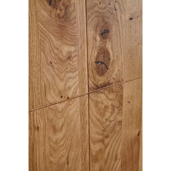 Dressing 271 cm lungime, 3 uși glisante, culoare stejar, material fronturi lemn masiv+MDF, oglindă pe mijloc, 223 cm înălțime - imagine 5