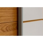 Dressing 220 cm lungime, 2 uși glisante, culoare sonoma-alb, 210 cm înălțime - imagine 4