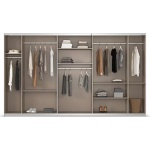 Dressing 360 cm lungime, 3 uși glisante, culoare gri antracit, compartimentare premium, 210 cm înălțime - imagine 2