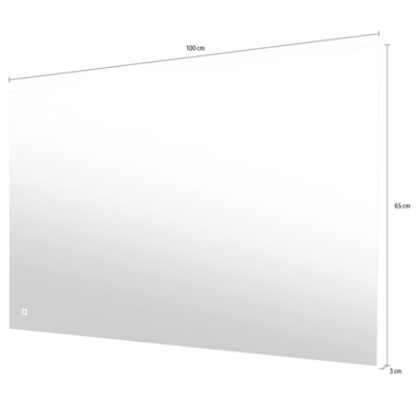 Oglinda cu LED, 100 cm lățime, 65 cm înălțime - imagine 6