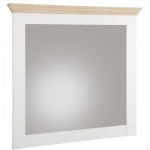 Oglindă, 75 cm lățime, culoare alb-stejar, 70 cm înălțime - imagine 2