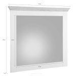 Oglindă, 75 cm lățime, culoare alb-stejar, 70 cm înălțime - imagine 4