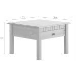 Măsuță de cafea, 60 cm lățime, culoare maro închis, 42 cm înălțime - imagine 7