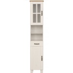 Dulap înalt, 33 cm lățime, culoare alb, 180 cm înălțime