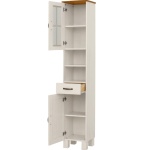 Dulap înalt, 33 cm lățime, culoare alb, 180 cm înălțime - imagine 3