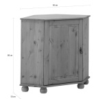 Comodă de colț, 90 cm lățime, culoare naturală, 80 cm înălțime - imagine 6