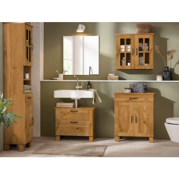 Dulap, 60 cm lățime, culoare naturală, 80 cm înălțime - imagine 2