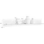 Etajeră, 150 cm lățime, culoare alb, 20 cm adâncime - imagine 5