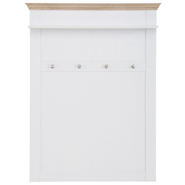 Cuier de haine, 80 cm lățime, culoare alb/stejar, 105 cm înălțime - imagine 3