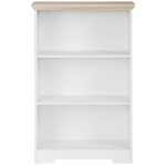 Bibliotecă, 73 cm lățime, culoare alb/stejar, 113 cm înălțime - imagine 2