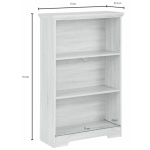 Bibliotecă, 73 cm lățime, culoare alb/stejar, 113 cm înălțime - imagine 5