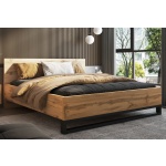 Cadru de pat, 188 cm lățime, culoare stejar, 208,5 cm lungime - imagine 2