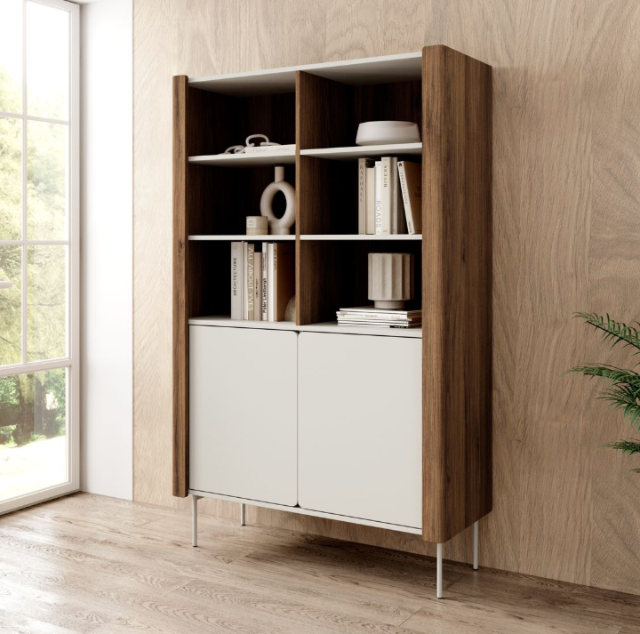 Screenshot 2025-10-31 170110 Bibliotecă Premium ~WOOD~ fronturi MDF, sistem push-to-open, margini cu detalii stejar, finisaj cashmere mat - imagine 1