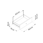 Comodă TV Premium ~PALAZZO~ 2 uși, 1 sertar, culoare crem mat, picioare metalice negru mat - imagine 10